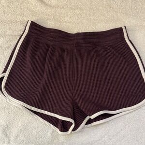 Champion Maroon Athletic Thermal Waffle Weave Gym Shorts VINTAGE Y2K VTG